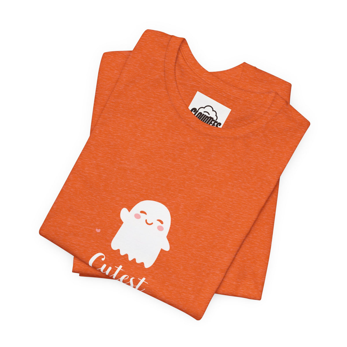 Boo-tiful Cute Ghost Halloween T-Shirt | Funny Orange Halloween Tee