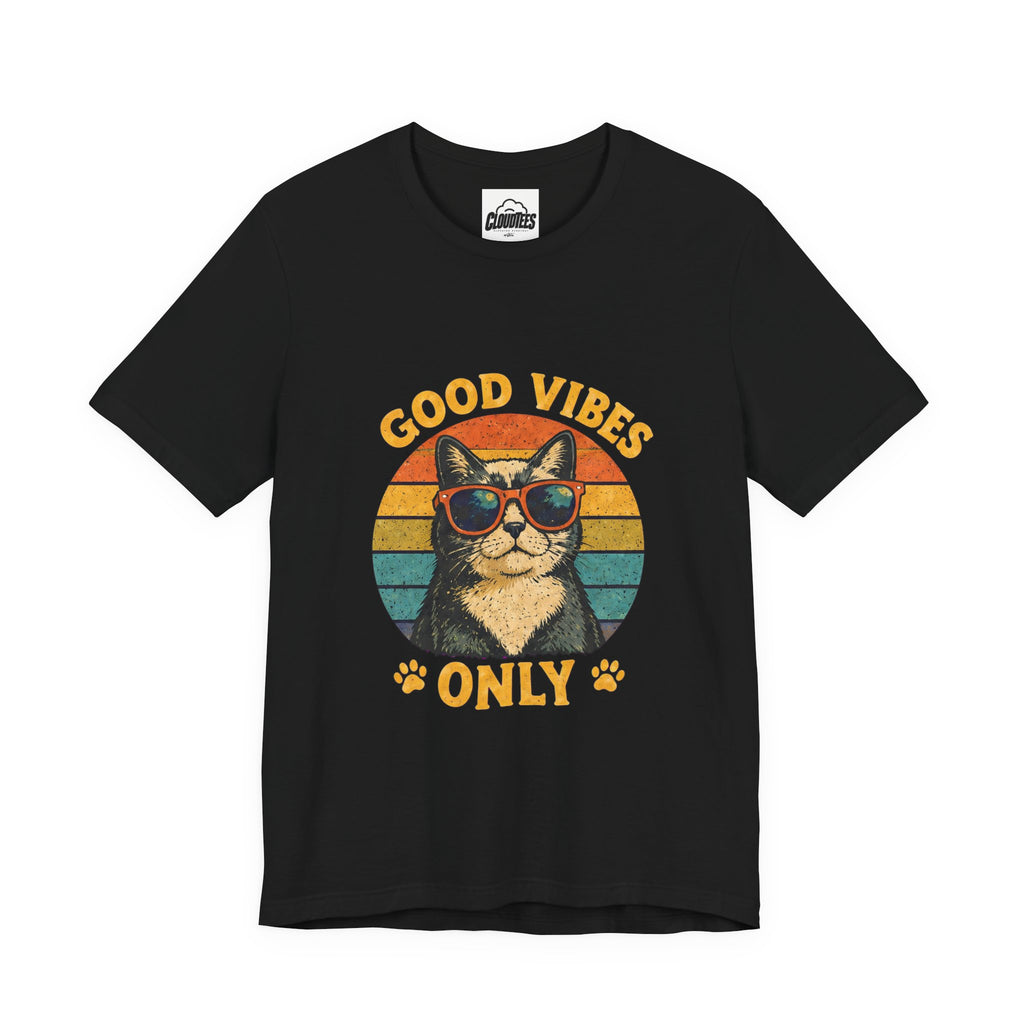 Good Vibes Only Cat Graphic Tee
