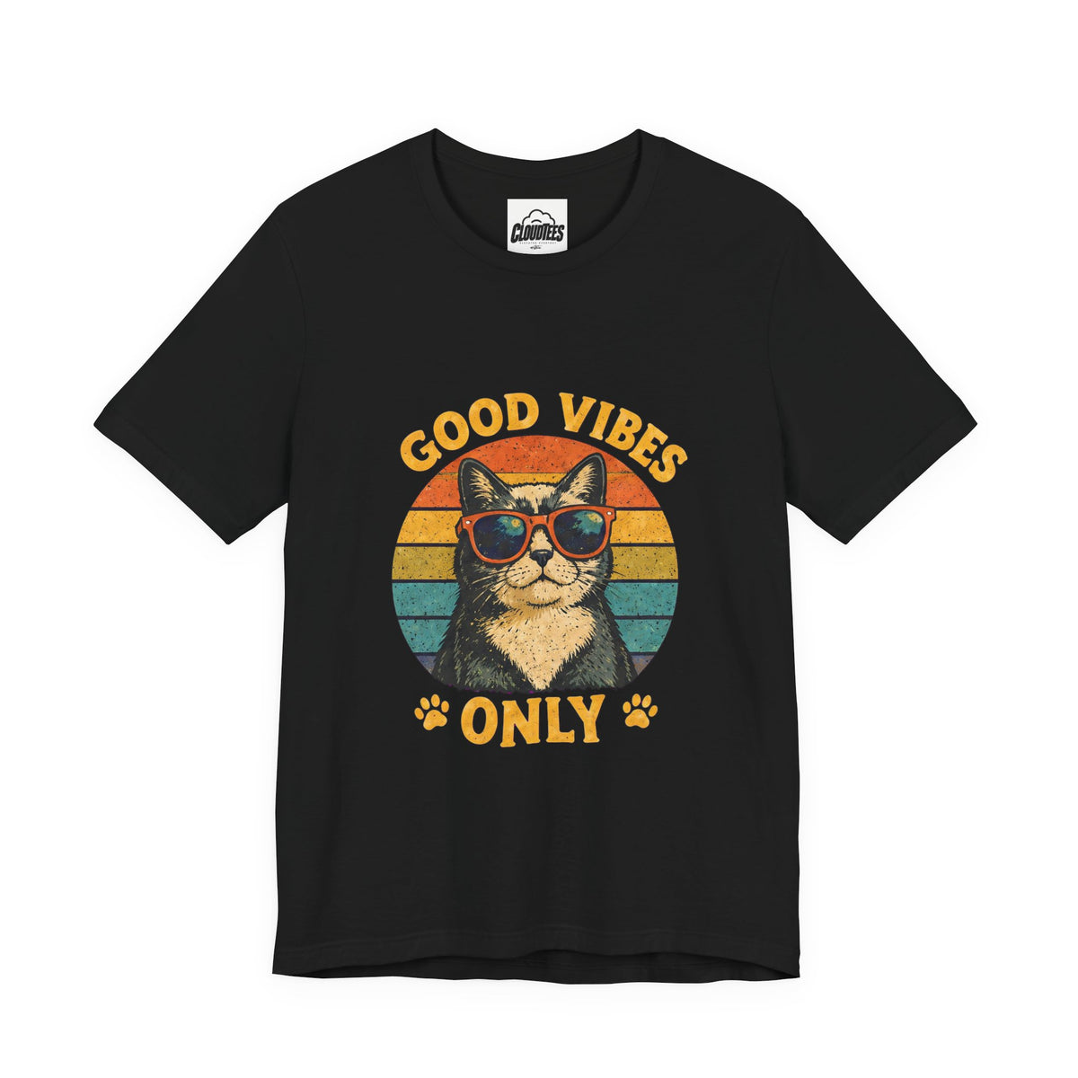 Good Vibes Only Cat Graphic Tee