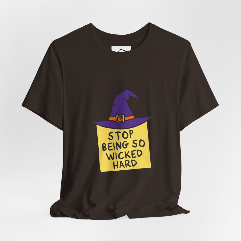 Witchy Vibes Halloween T-Shirt | Purple Witch Hat Cute Spooky Tee