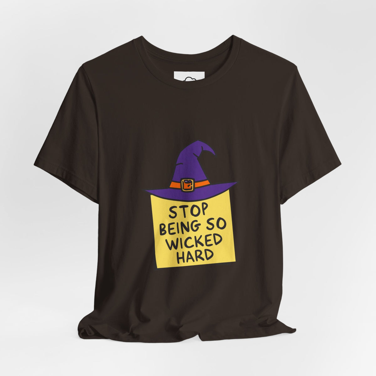 Witchy Vibes Halloween T-Shirt | Purple Witch Hat Cute Spooky Tee