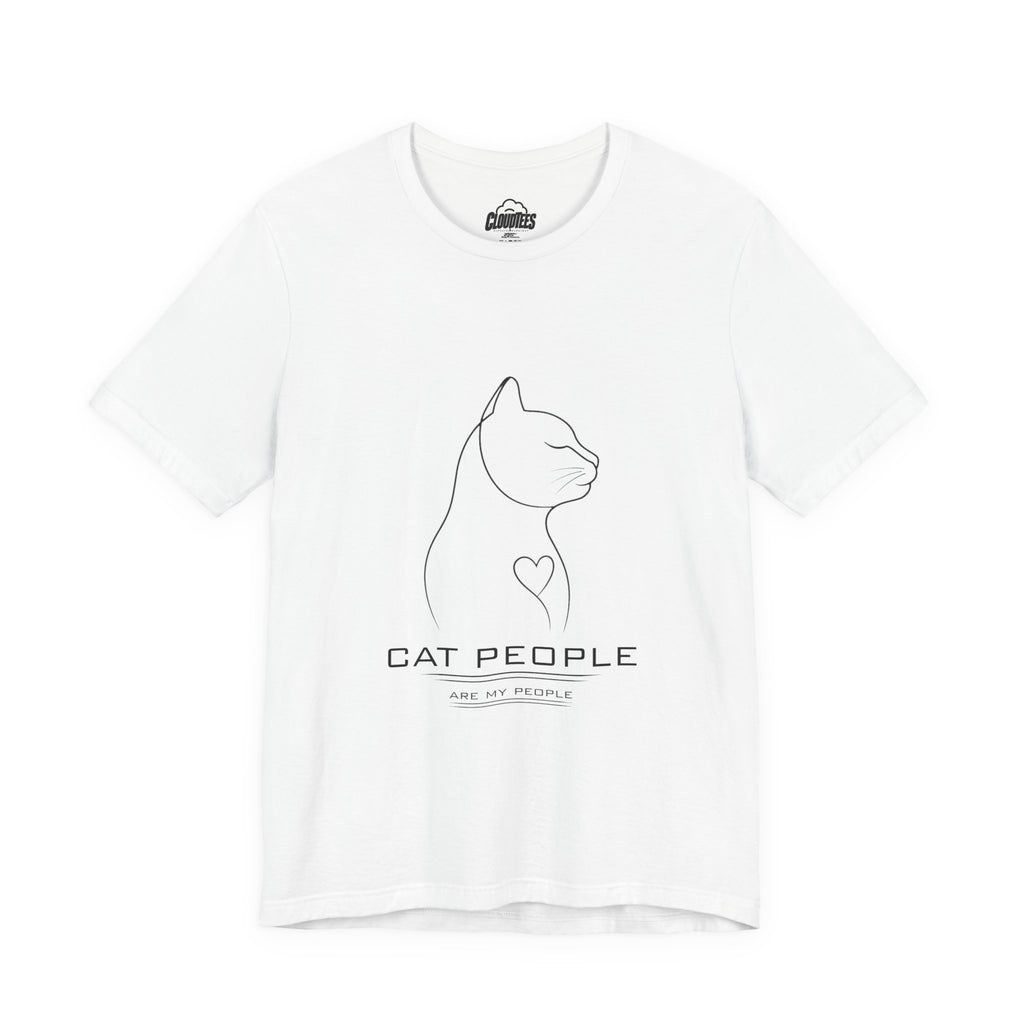 Cat People Minimalist Graphic T-Shirt
