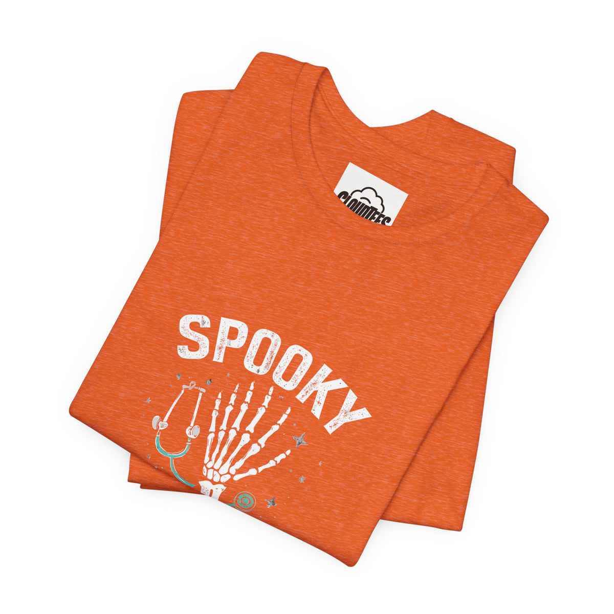 Spooky Nurse Halloween T-Shirt | Orange Halloween Medical Tee