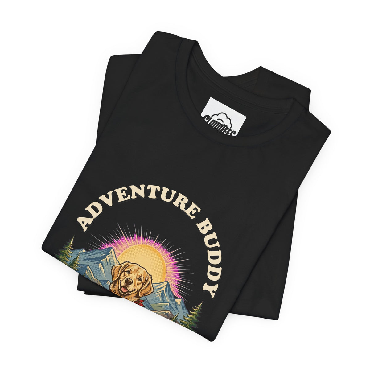 Adventure Buddy Golden Retriever Camping T-Shirt