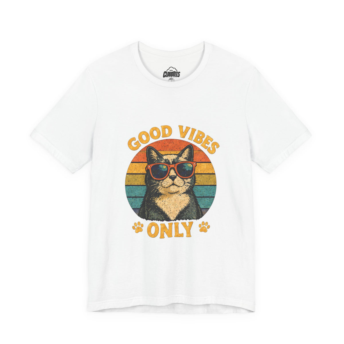 Good Vibes Only Cat Graphic Tee