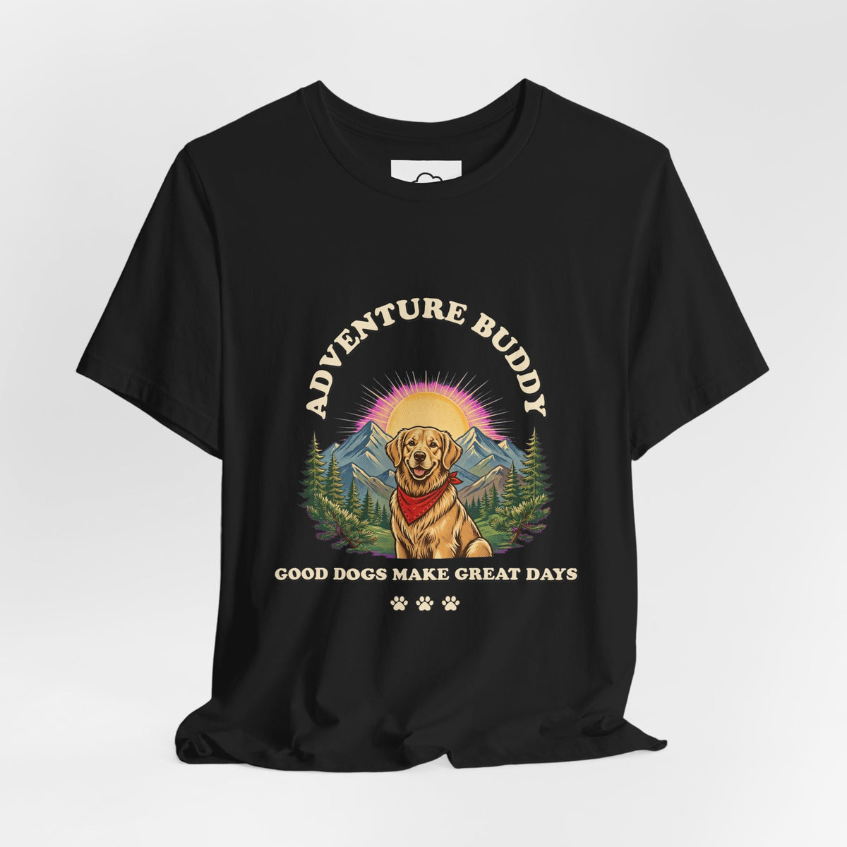 Adventure Buddy Golden Retriever Camping T-Shirt