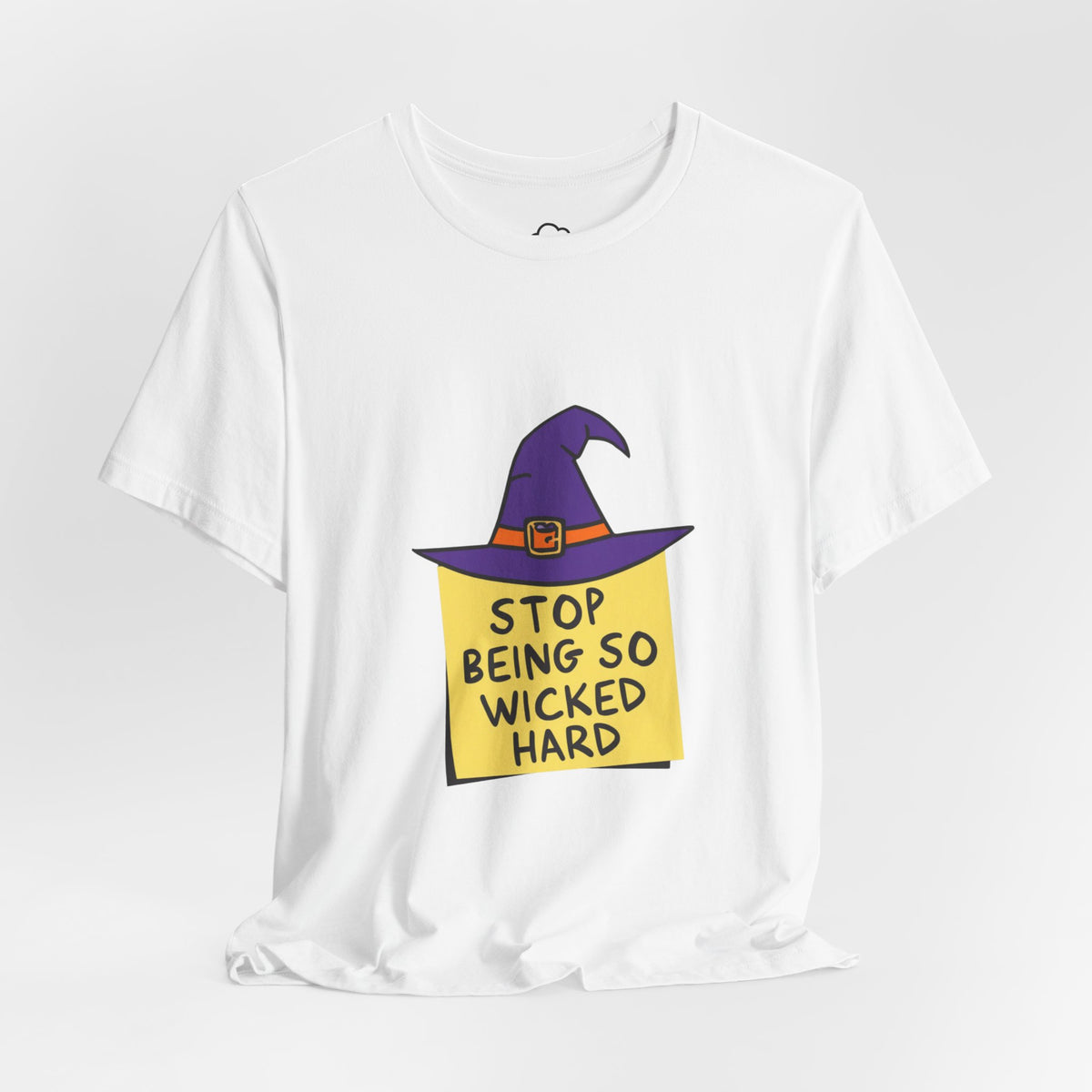 Witchy Vibes Halloween T-Shirt | Purple Witch Hat Cute Spooky Tee