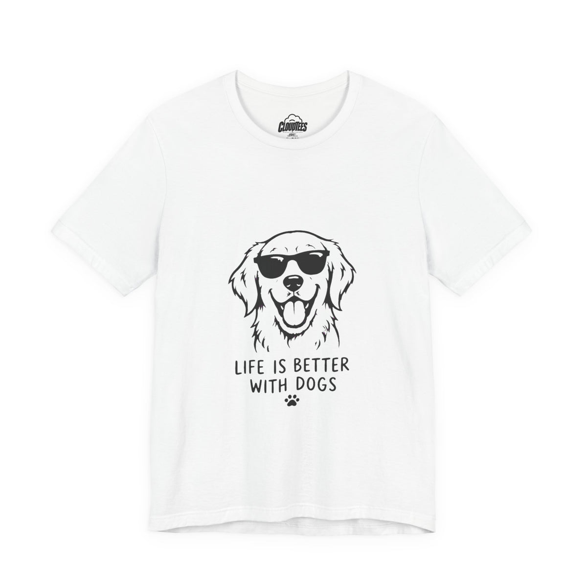 Life Is Better with Dogs Golden Retriever Graphic T-Shirt