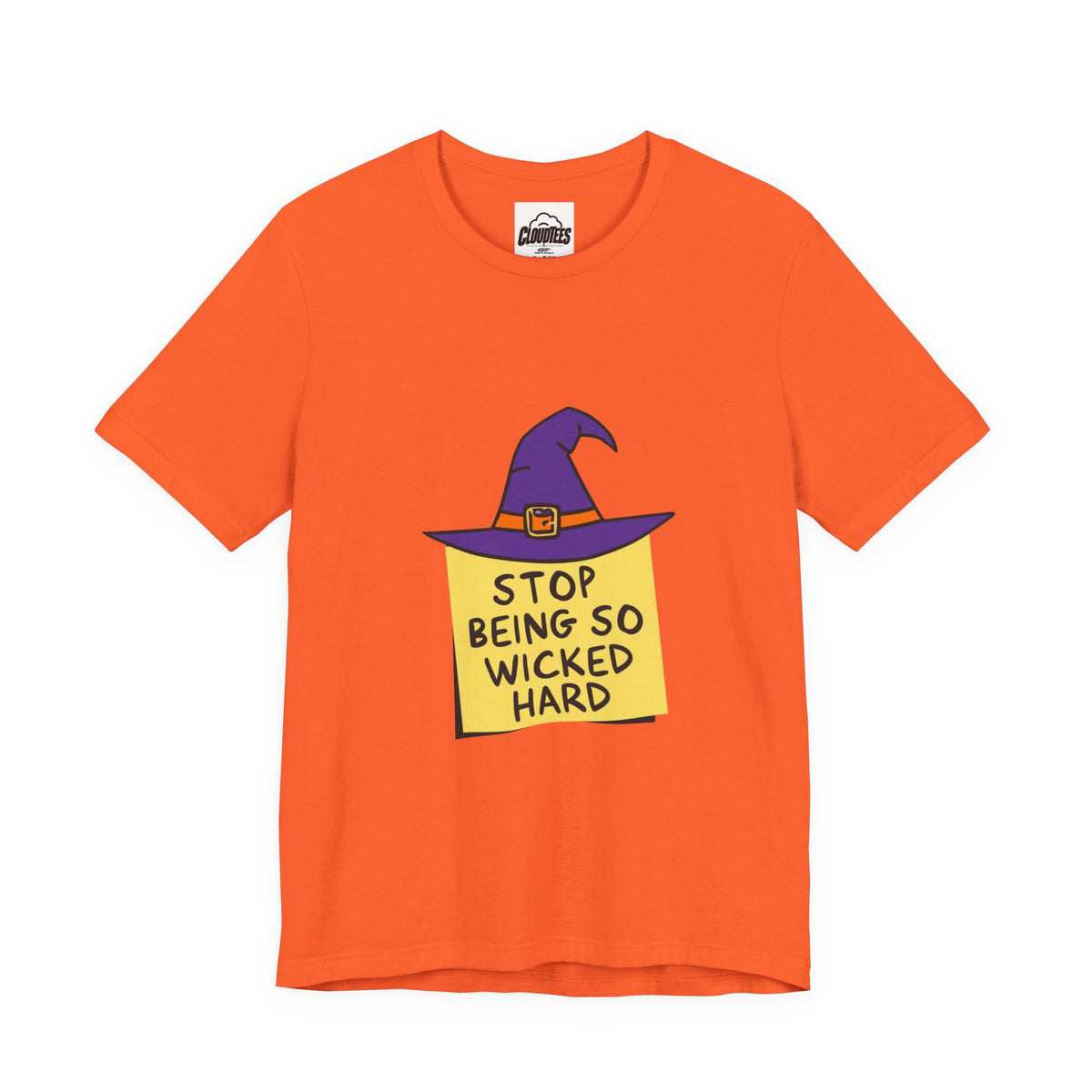 Witchy Vibes Halloween T-Shirt | Purple Witch Hat Cute Spooky Tee