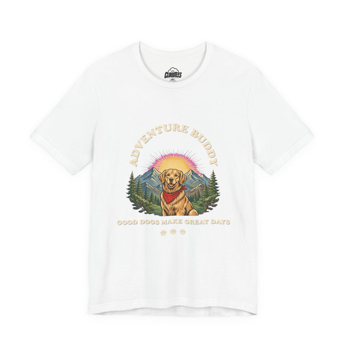 Adventure Buddy Golden Retriever Camping T-Shirt