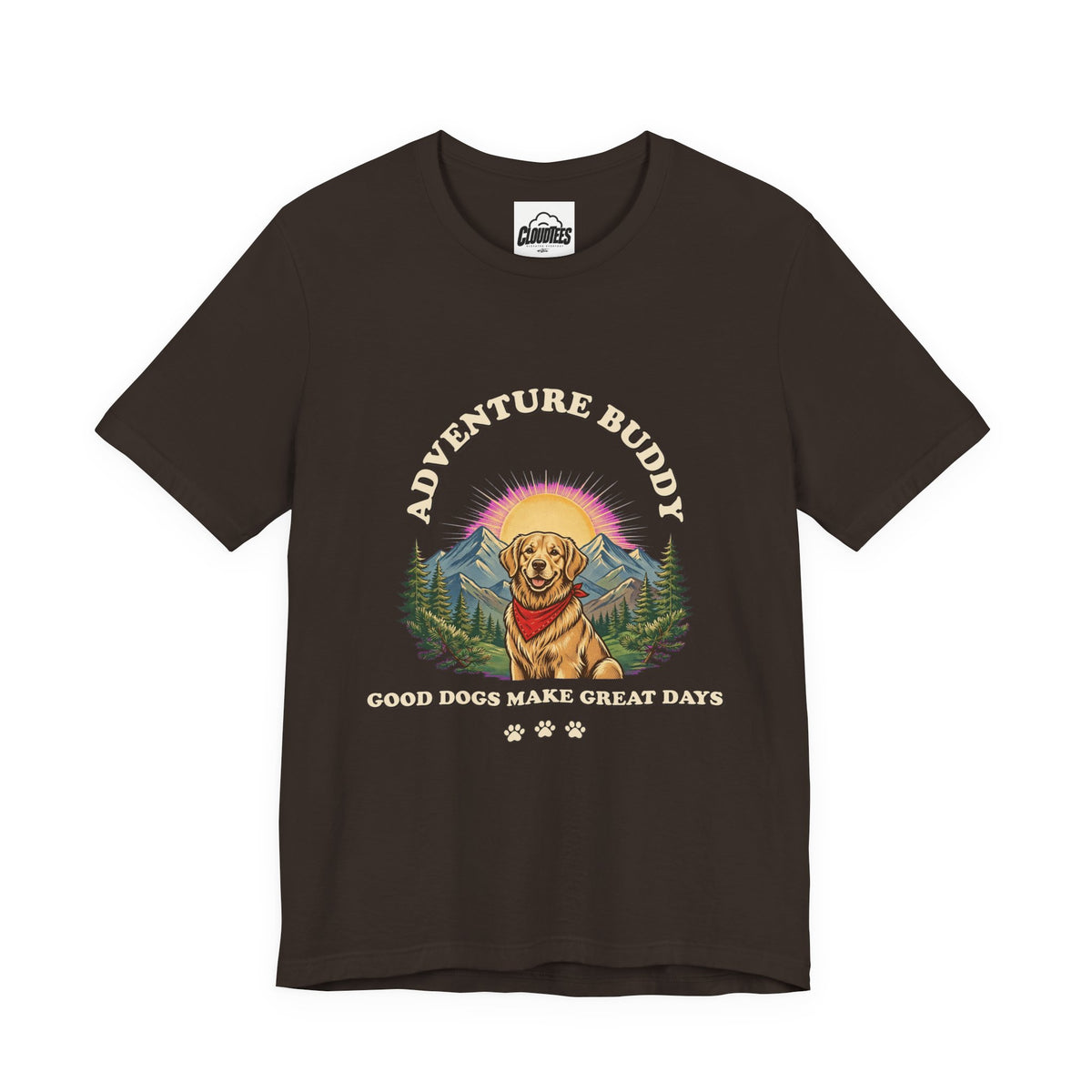 Adventure Buddy Golden Retriever Camping T-Shirt