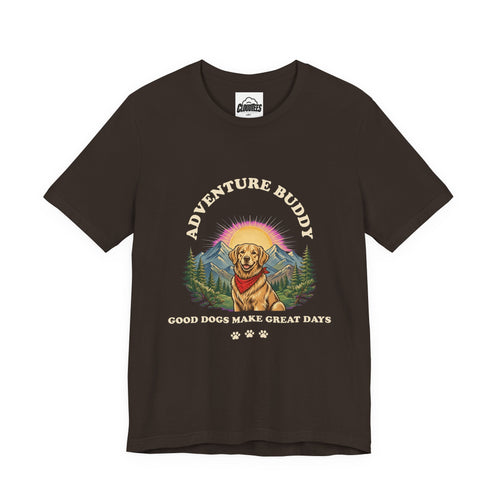 Adventure Buddy Golden Retriever Camping T-Shirt