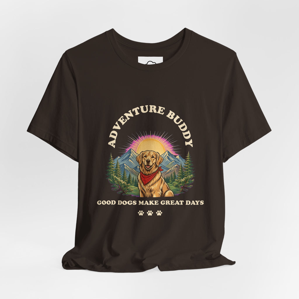 Adventure Buddy Golden Retriever Camping T-Shirt