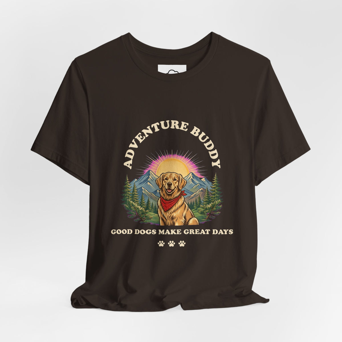 Adventure Buddy Golden Retriever Camping T-Shirt