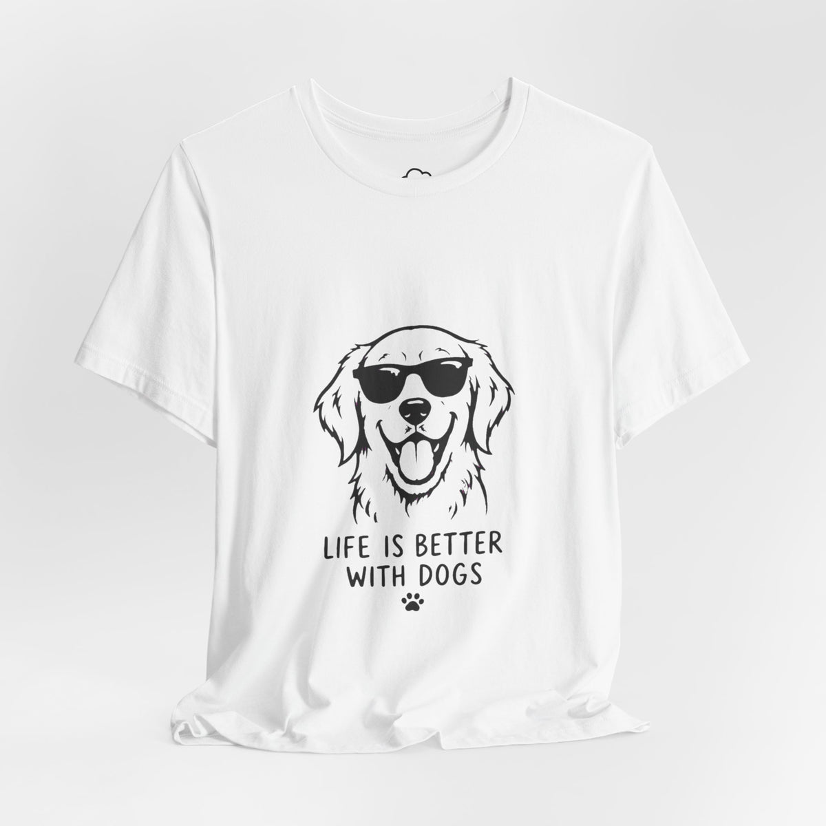 Life Is Better with Dogs Golden Retriever Graphic T-Shirt