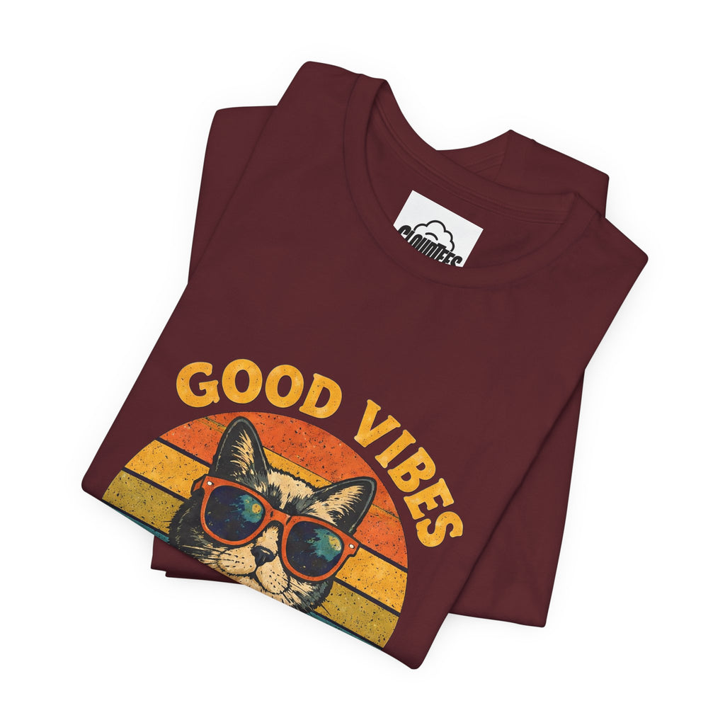 Good Vibes Only Cat Graphic Tee