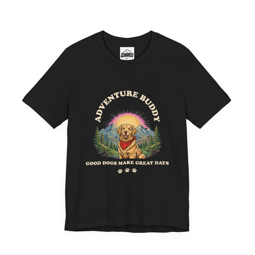 Adventure Buddy Golden Retriever Camping T-Shirt