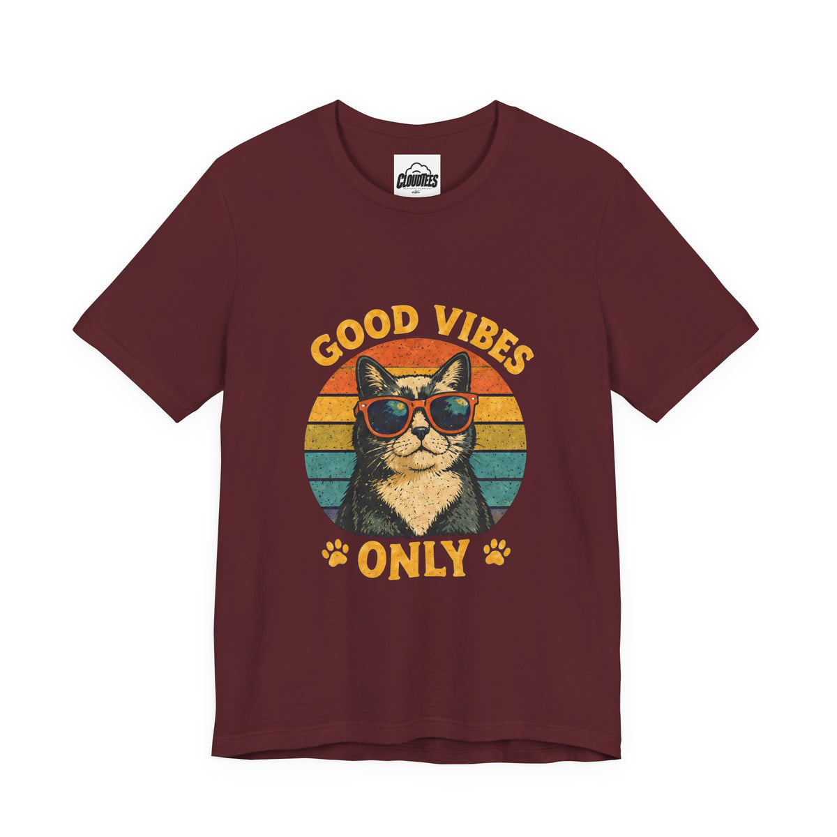 Good Vibes Only Cat Graphic Tee