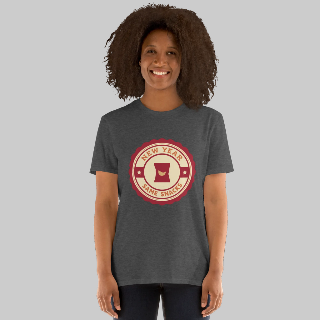 "New Year, Same Snacks" Funny School Shirt